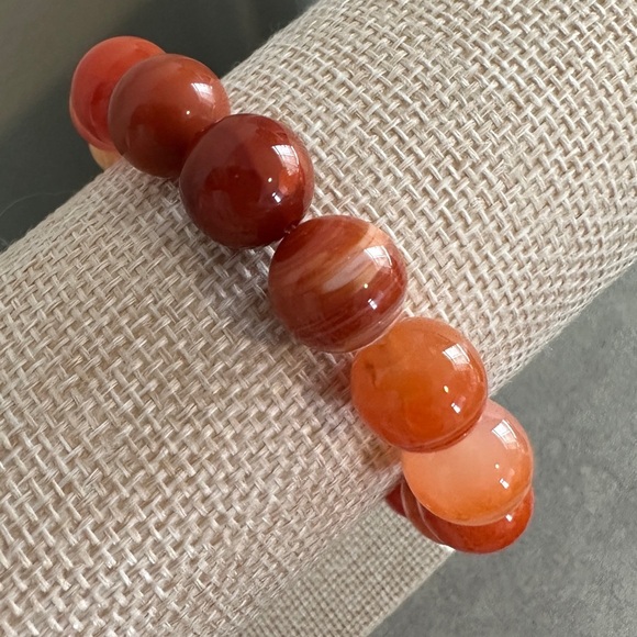Orange agate stretch bracelet by Jay King - Picture 2 of 14